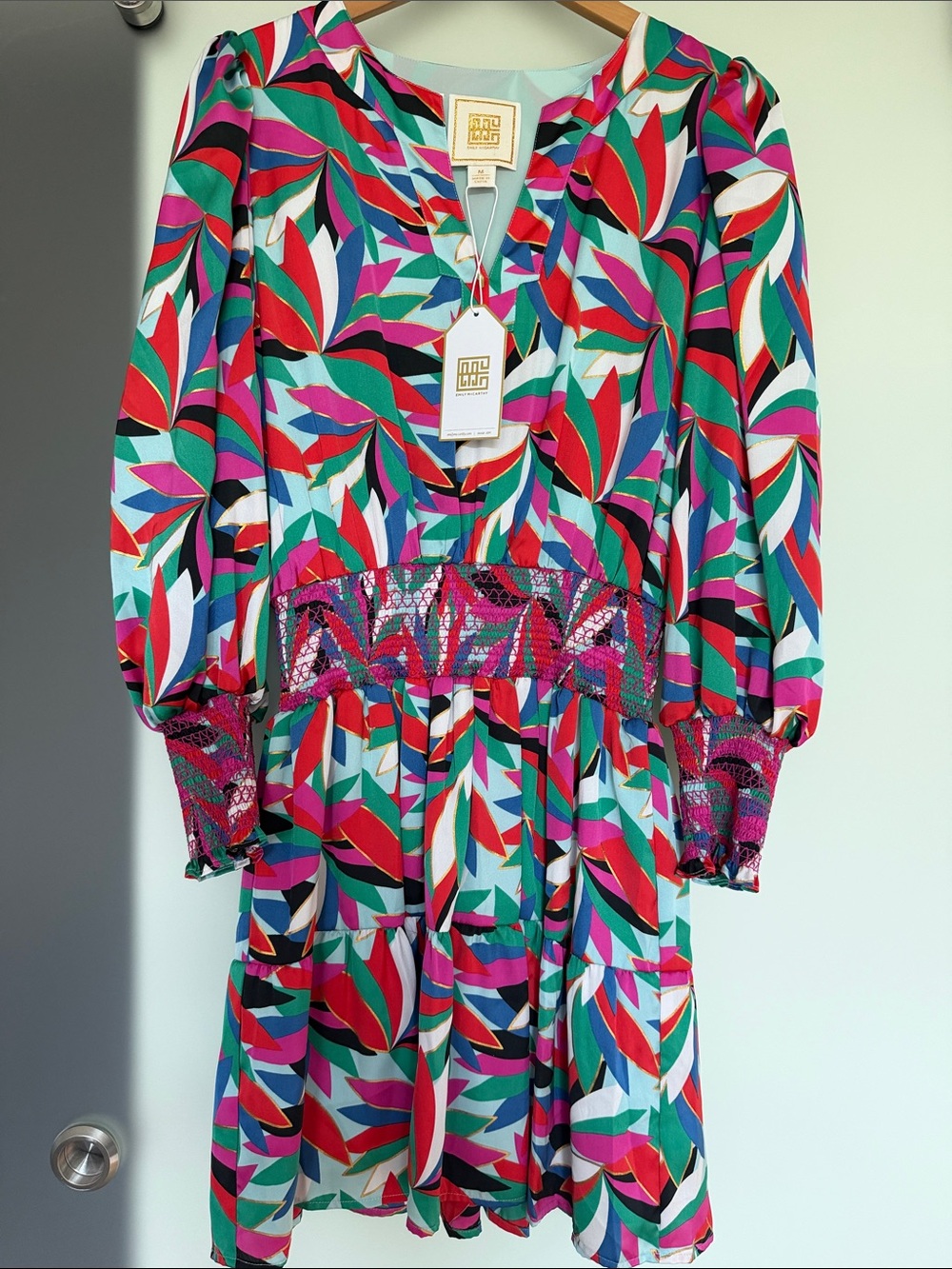 NWT Emily McCarthy size medium Dress with Smocked Waist